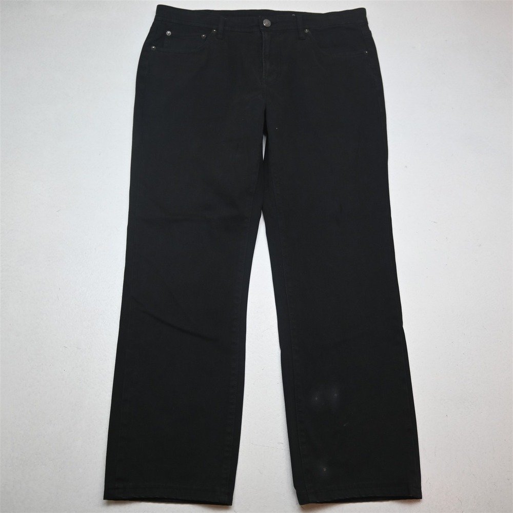 G/Fore 34x28 Black Brushed‎ Stretch Straight 5 Pocket Mens Jeans